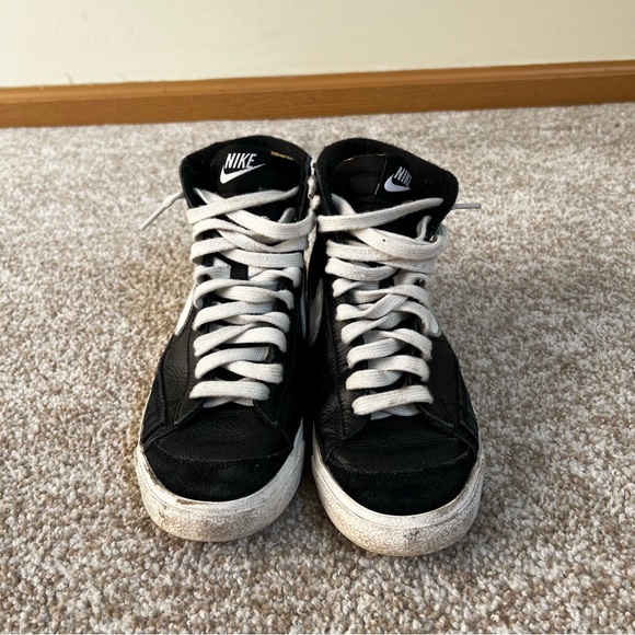 Mens Size 6.5 - Nike Blazer '77 Suede Mid Black White - Picture 3 of 6